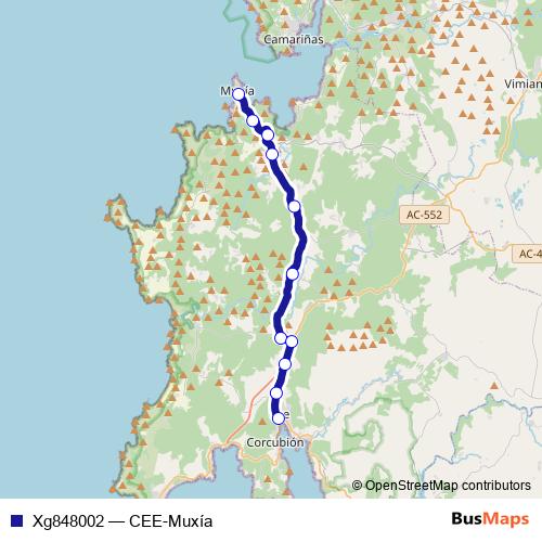 Xg848002 bus Line Map