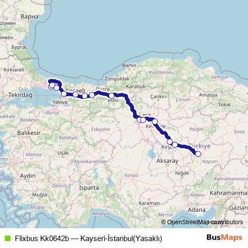 Flixbus Kk0642b bus Line Map