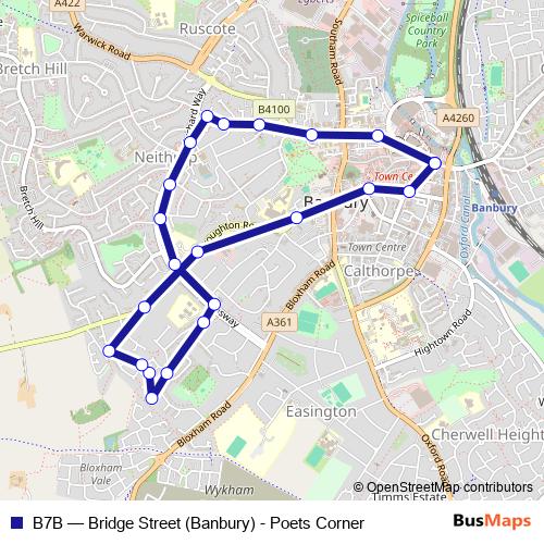 B7B bus Line Map