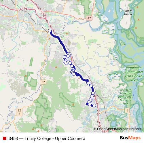 3453 bus Line Map