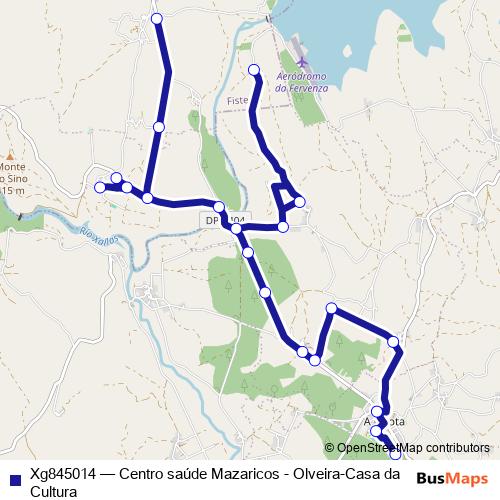 Xg845014 bus Line Map