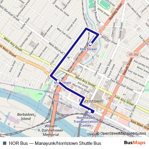 NOR Bus bus Line Map