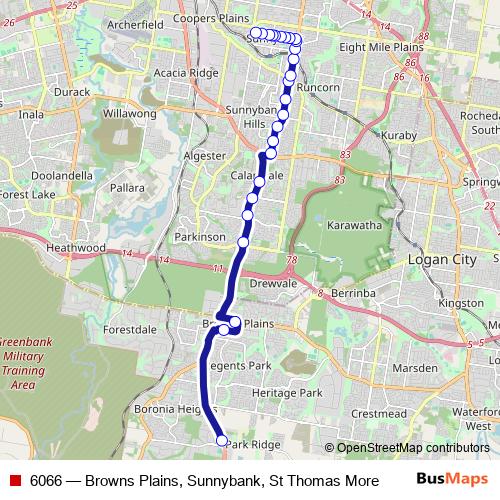 6066 bus Line Map