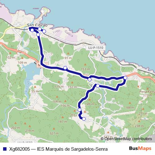 Xg682005 bus Line Map