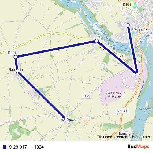 9-28-317 bus Line Map