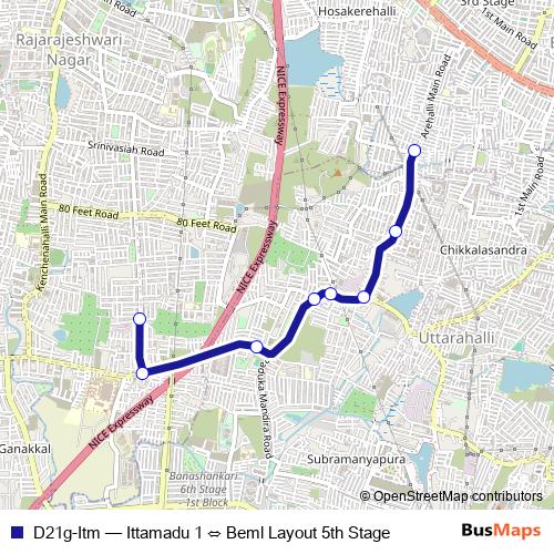 D21g-Itm bus Line Map