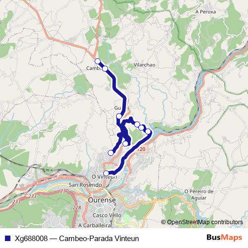 Xg688008 bus Line Map