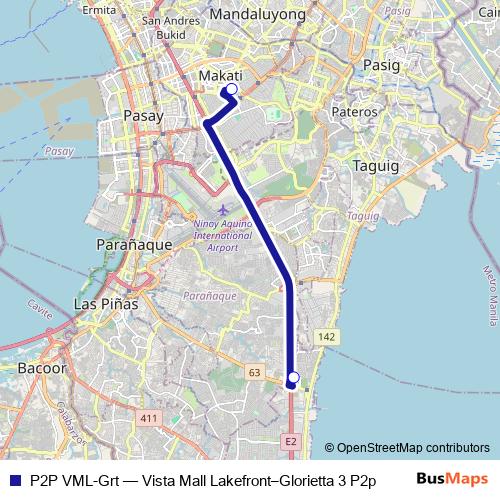 P2P VML-Grt bus Line Map