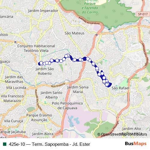 425e-10 bus Line Map