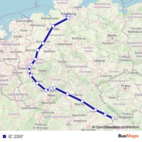 IC 2337 rail Line Map