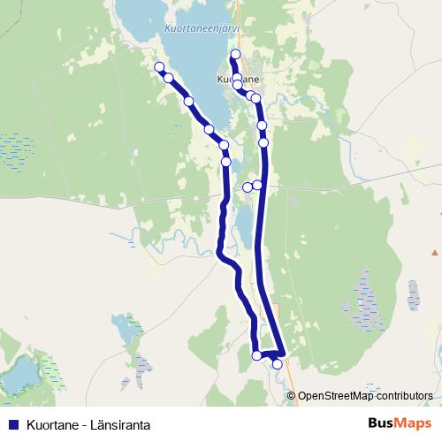 Kuortane - Länsiranta bus Line Map