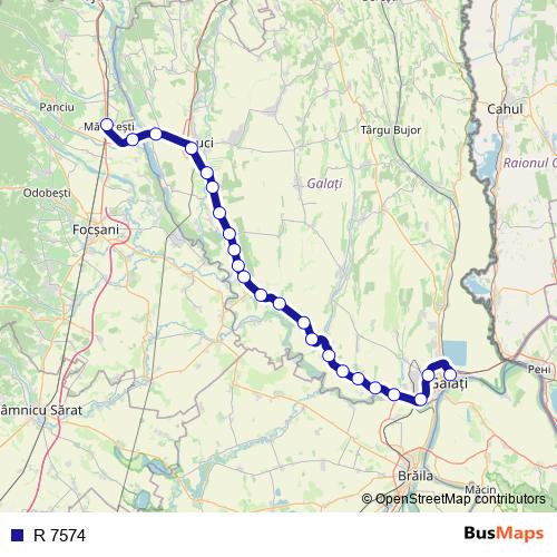 R 7574 rail Line Map