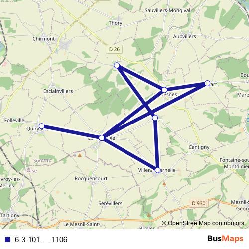 6-3-101 bus Line Map