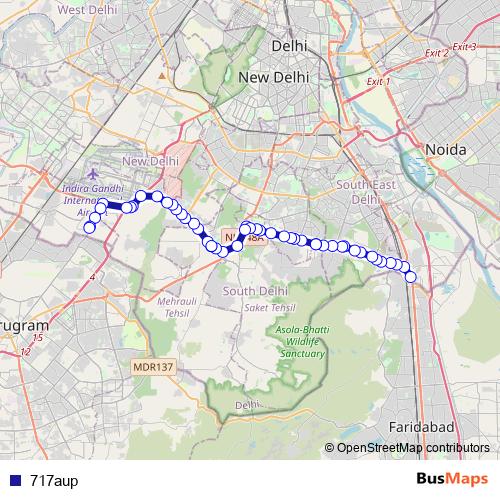 717aup bus Line Map