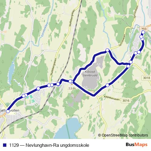 1129 bus Line Map