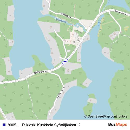 8005 cable-car Line Map