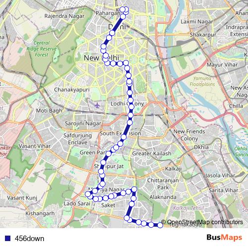 456down bus Line Map