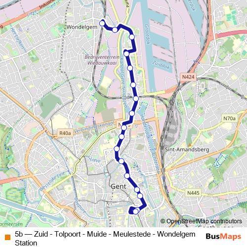 5b bus Line Map