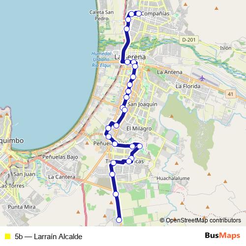 5b bus Line Map