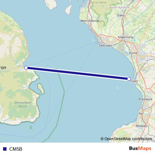 CM5B ferry Line Map