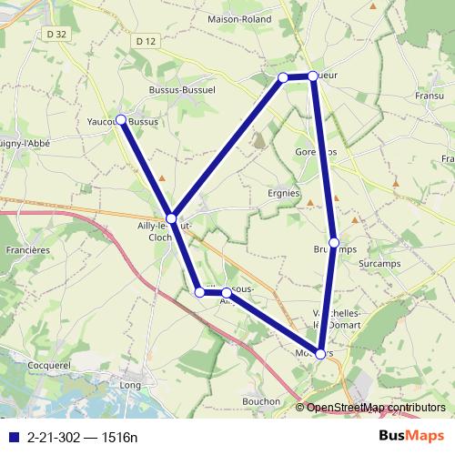 2-21-302 bus Line Map