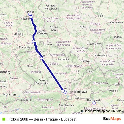 Flixbus 260b bus Line Map