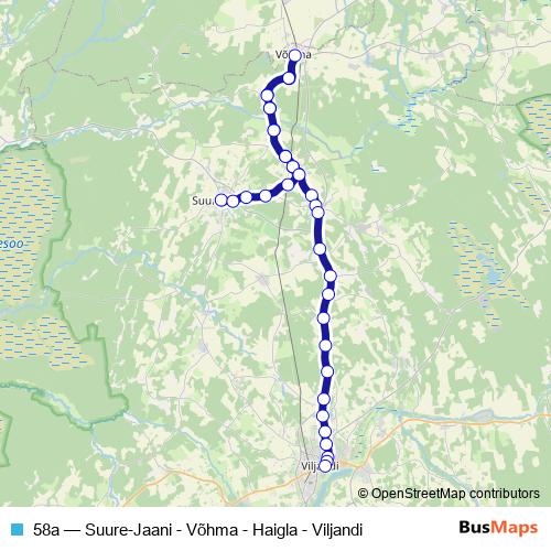 58a bus Line Map