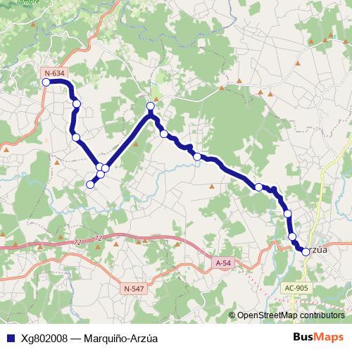 Xg802008 bus Line Map