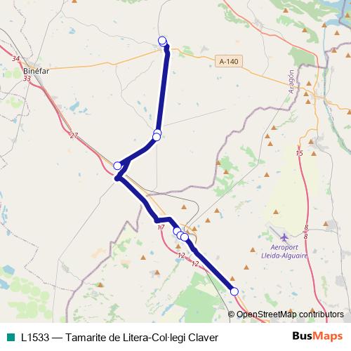 L1533 bus Line Map