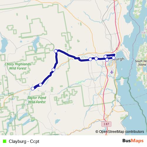 Clayburg - Ccpt bus Line Map