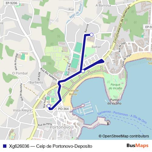 Xg626036 bus Line Map