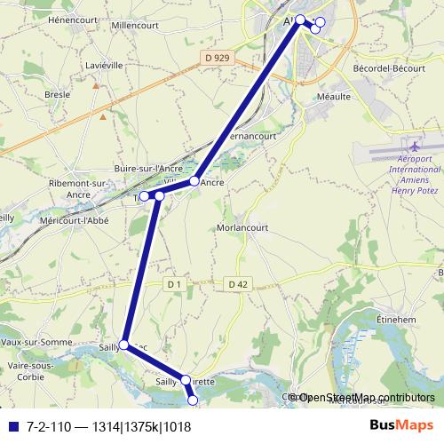 7-2-110 bus Line Map