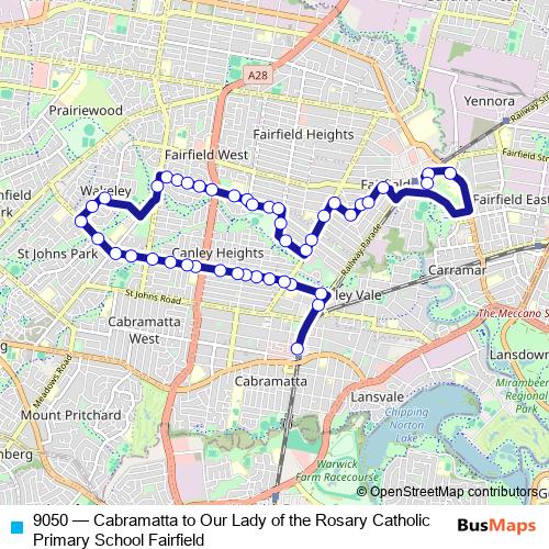 9050 bus Line Map