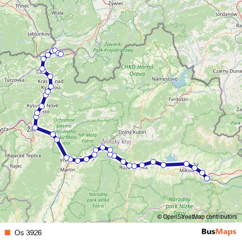 Os 3926 rail Line Map