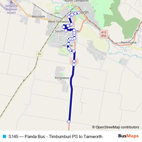S145 bus Line Map