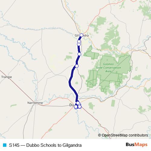 S145 bus Line Map