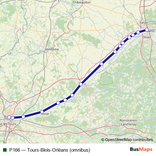 P166 rail Line Map
