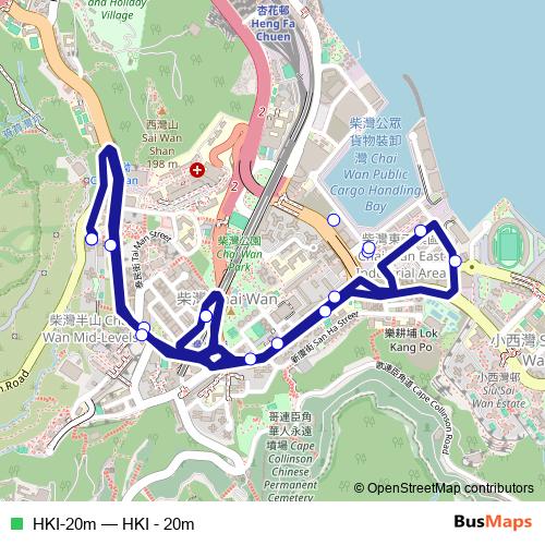 HKI-20m bus Line Map