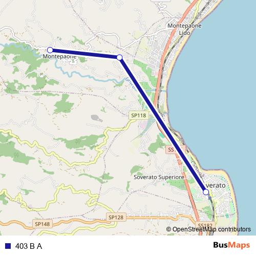 403 B A bus Line Map