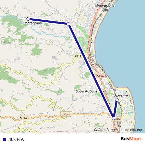 403 B A bus Line Map