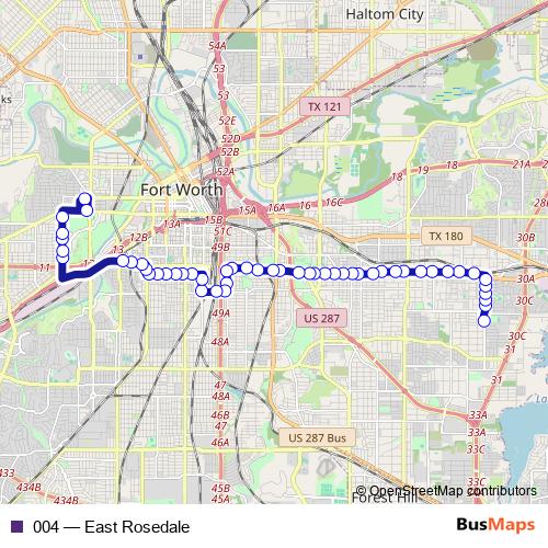 004 bus Line Map