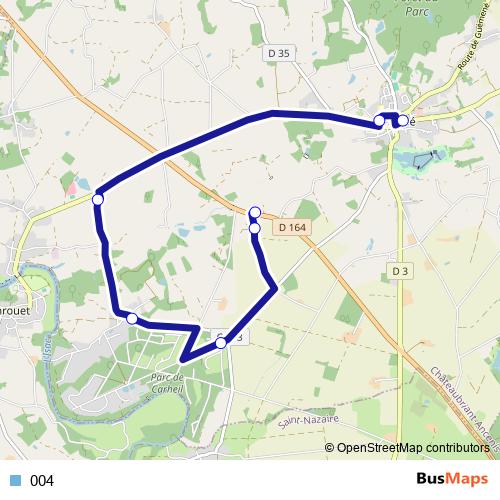 004 bus Line Map