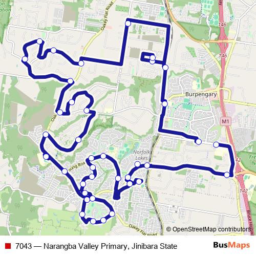 7043 bus Line Map