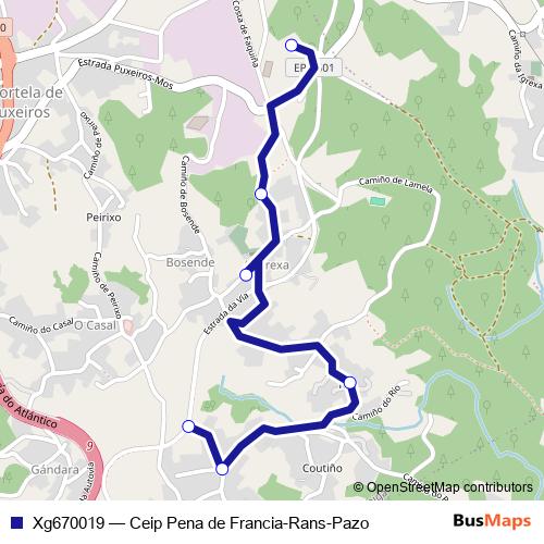 Xg670019 bus Line Map