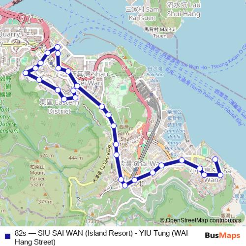 82s bus Line Map