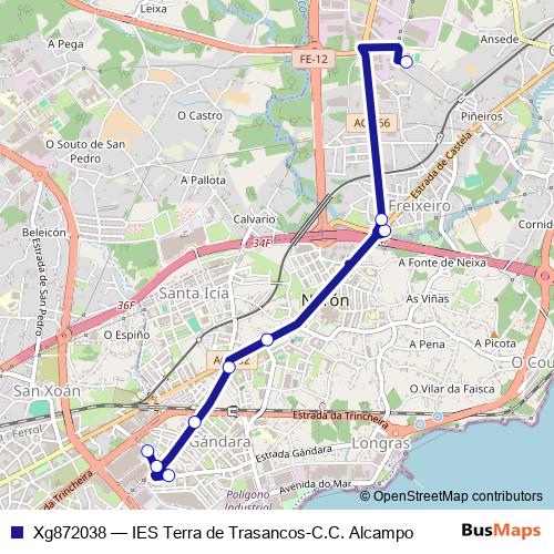 Xg872038 bus Line Map