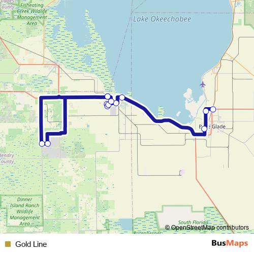 Gold Line bus Line Map