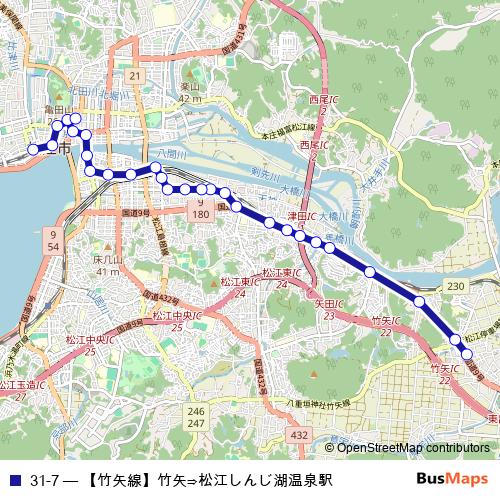 31-7 bus Line Map
