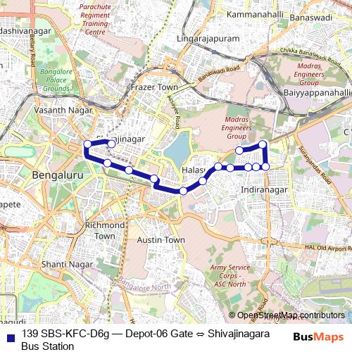 139 SBS-KFC-D6g bus Line Map
