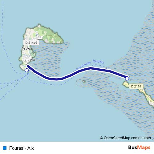 Fouras - Aix ferry Line Map